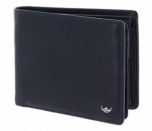 Гаманець шкіряний Golden Head Capri RFID 12 см, синій, Classic - Фото 1