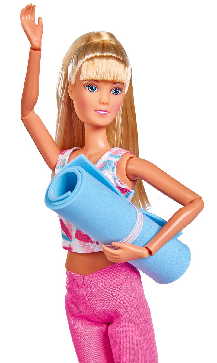 Лялька Simba Steffi Love Sport у спортивному одязі з повністю рухомим тілом / 14 суглобів / зі спортивним килимком та пляшкою для пиття / 29 см, фото №3