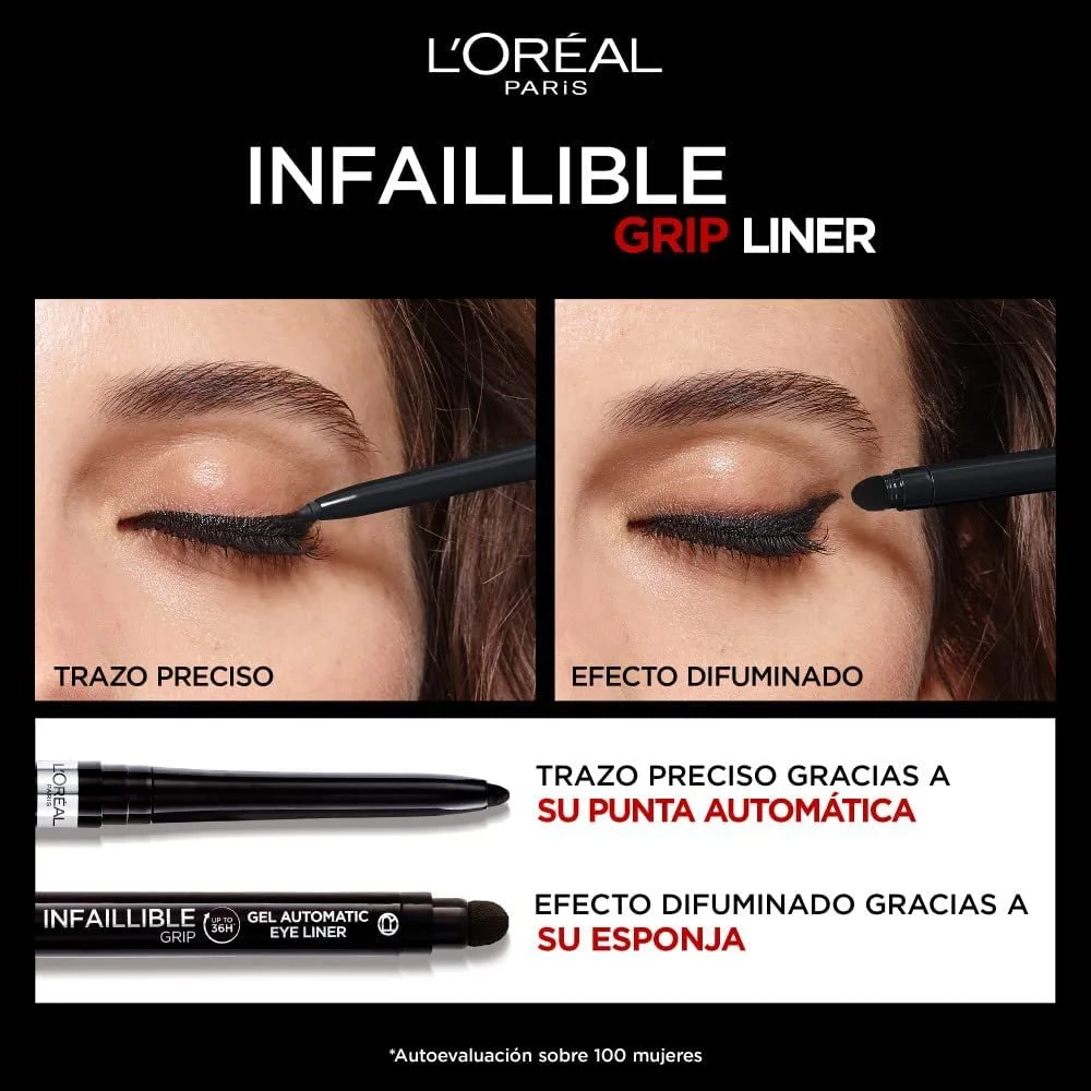 Гель-Олівець L'Oréal Paris Infaillible Grip 36H Automatic Eye Liner, фото №5 Гель-Олівець L'Oréal Paris Infaillible Grip 36H Automatic Eye Liner, фото №5