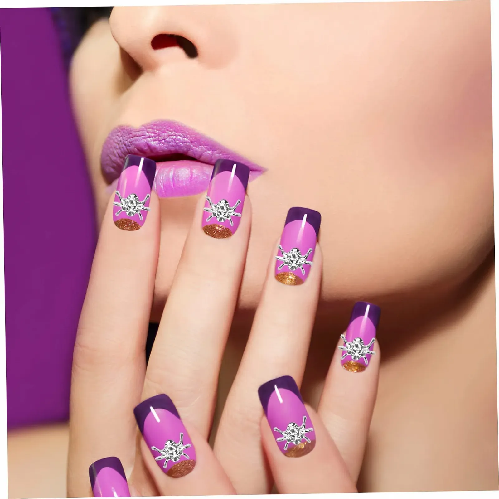 Украшение для маникюра Паук, 30 шт, серебряные бусины, фото №2