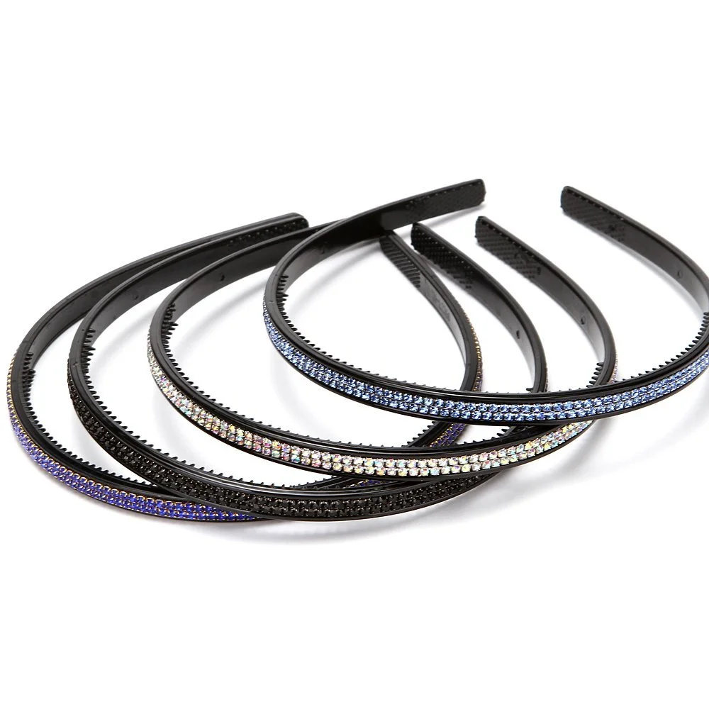 Обруч Lonedy Жіночий, 4 шт, зі стразами та кришталем, фото №2