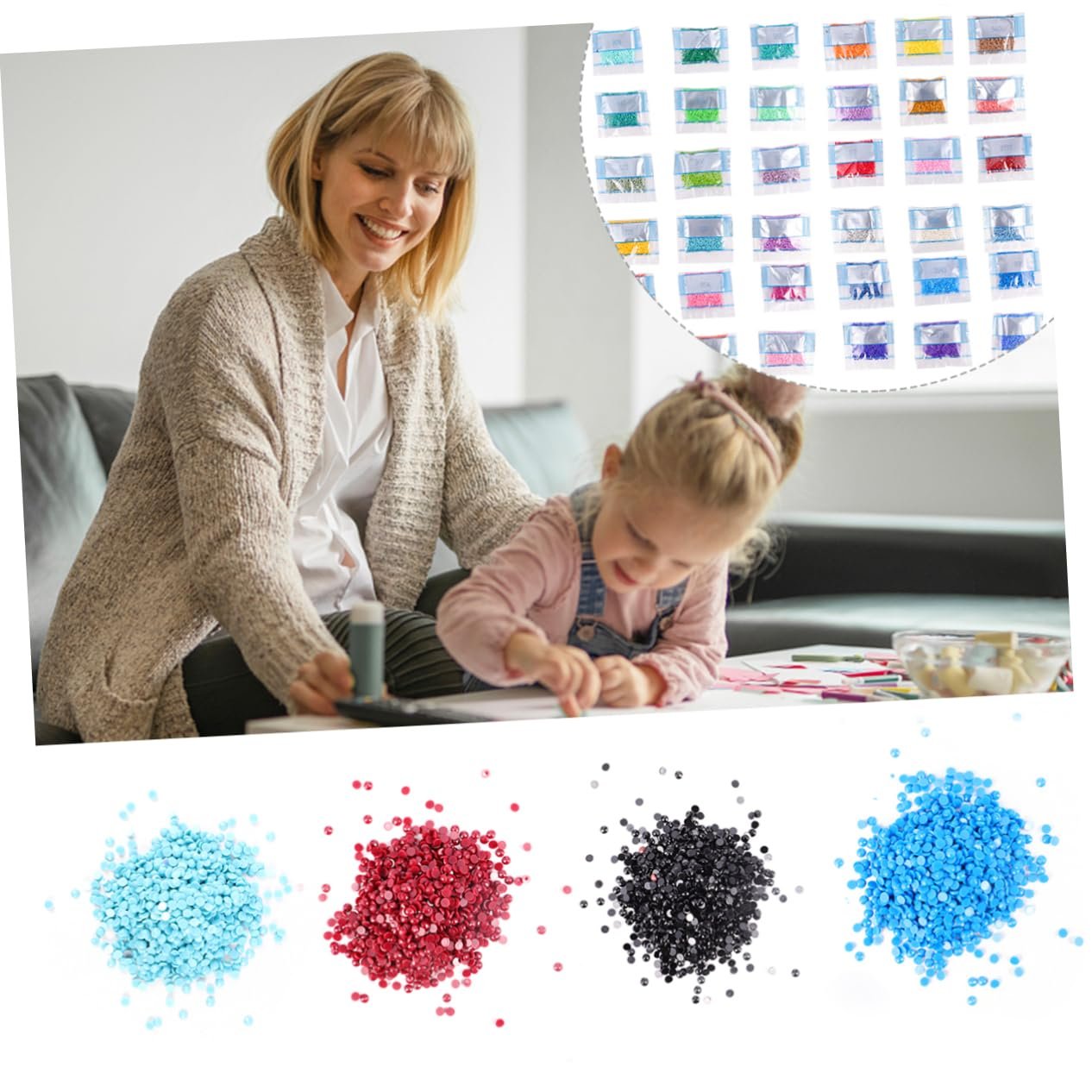 Стразы Healeved, круглые кабошоны из смолы, 48 шт., фото №7