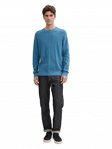 Джемпер TOM TAILOR Basic, трикотаж, хлопок, мужской synthetic.ua - Фото 1