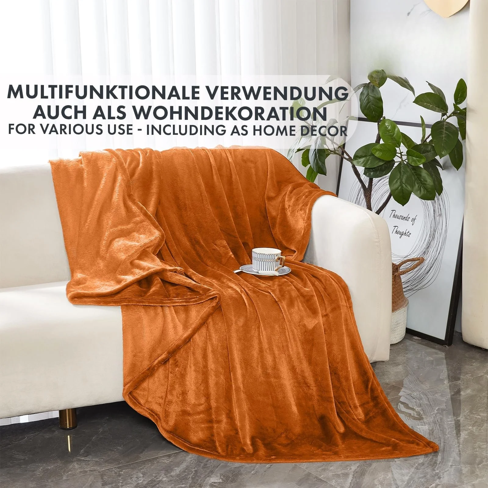 Покривало casa pura Фланель 150 x 200 см Коричнева Grace, фото №5 Покривало casa pura Фланель 150 x 200 см Коричнева Grace, фото №5