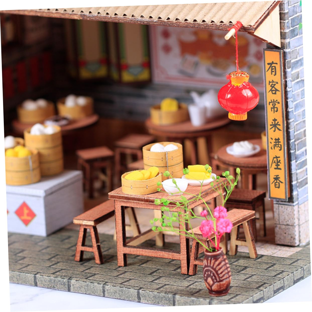 Конструктор HEMOTON 1 Piece Tea House The Edith Eger Miniature House Декор Іграшковий Будинок Модель Крафтова Дерев'яна, фото №3