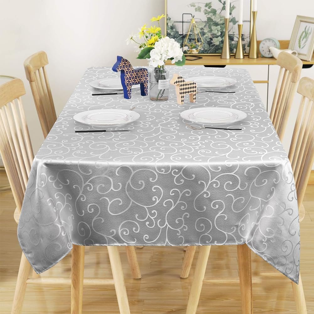 Скатертина прямокутна Jacquard 100 x 140 см жакардова поліестерова, фото №7