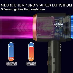 Фен Ion feekaa с вращающейся магнитной насадкой и диффузором Серебристый synthetic.ua - Фото 1