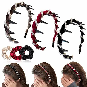 Винтажный обруч для волос с искусственным жемчугом - Фото 1