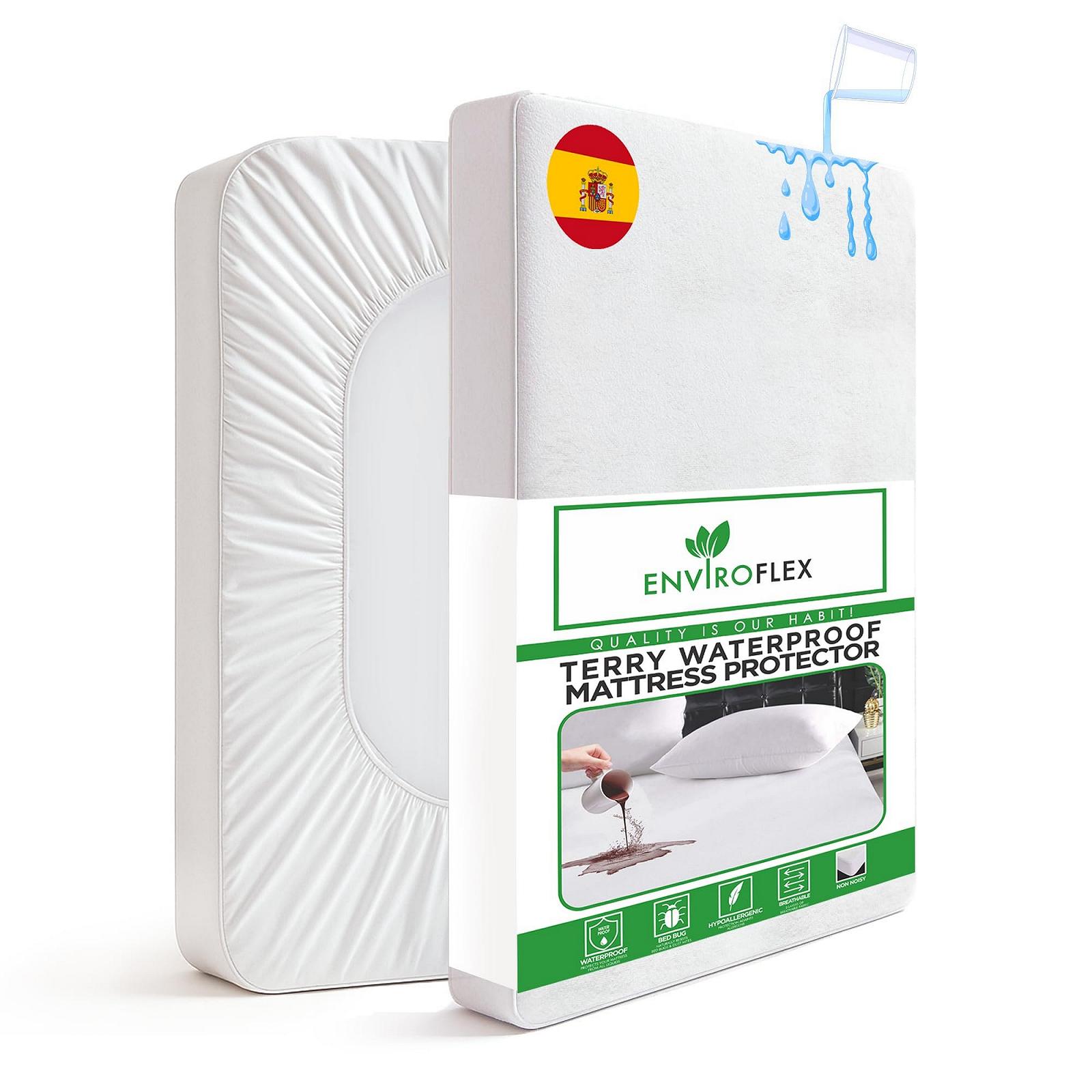 Наматрацник Enviroflex Махровий Універсальний Комфорт з Водонепроникним Захистом Extra Soft Дихаючий Дизайн для Усіх Сезонів 152 x 200 x 30 см, фото №1