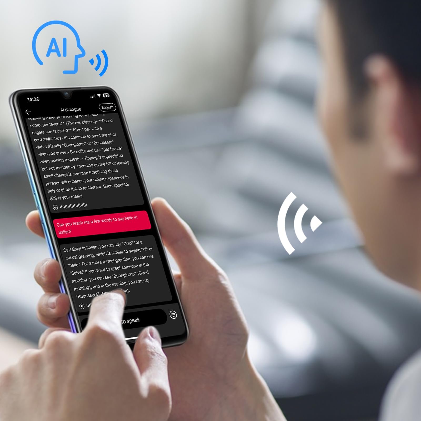 Навушники-перекладач MINISO X33 Ki, 3-в-1, 135 мов, Bluetooth, для навчання, подорожей, бізнесу, фото №5