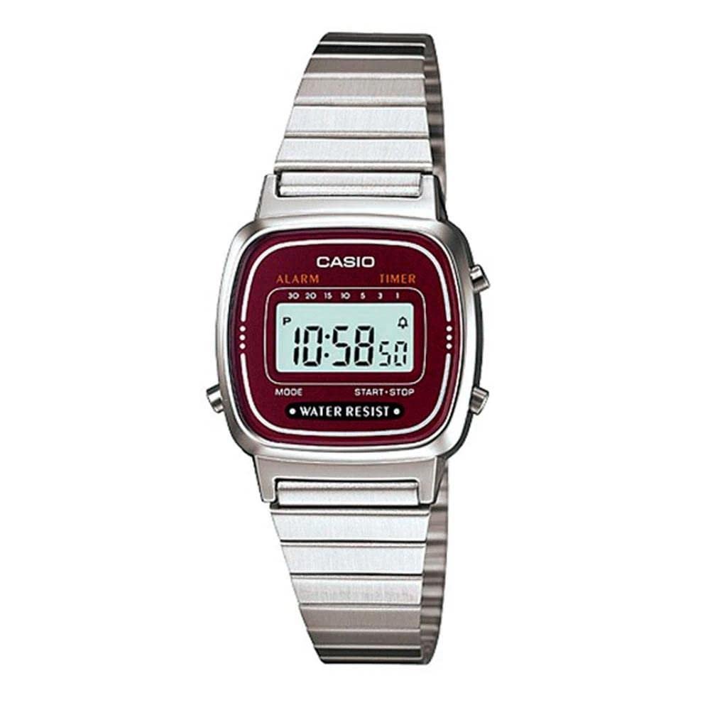Цифровые Часы Casio LA670WA-4 Женские, Серебристый, Браслет, фото №1