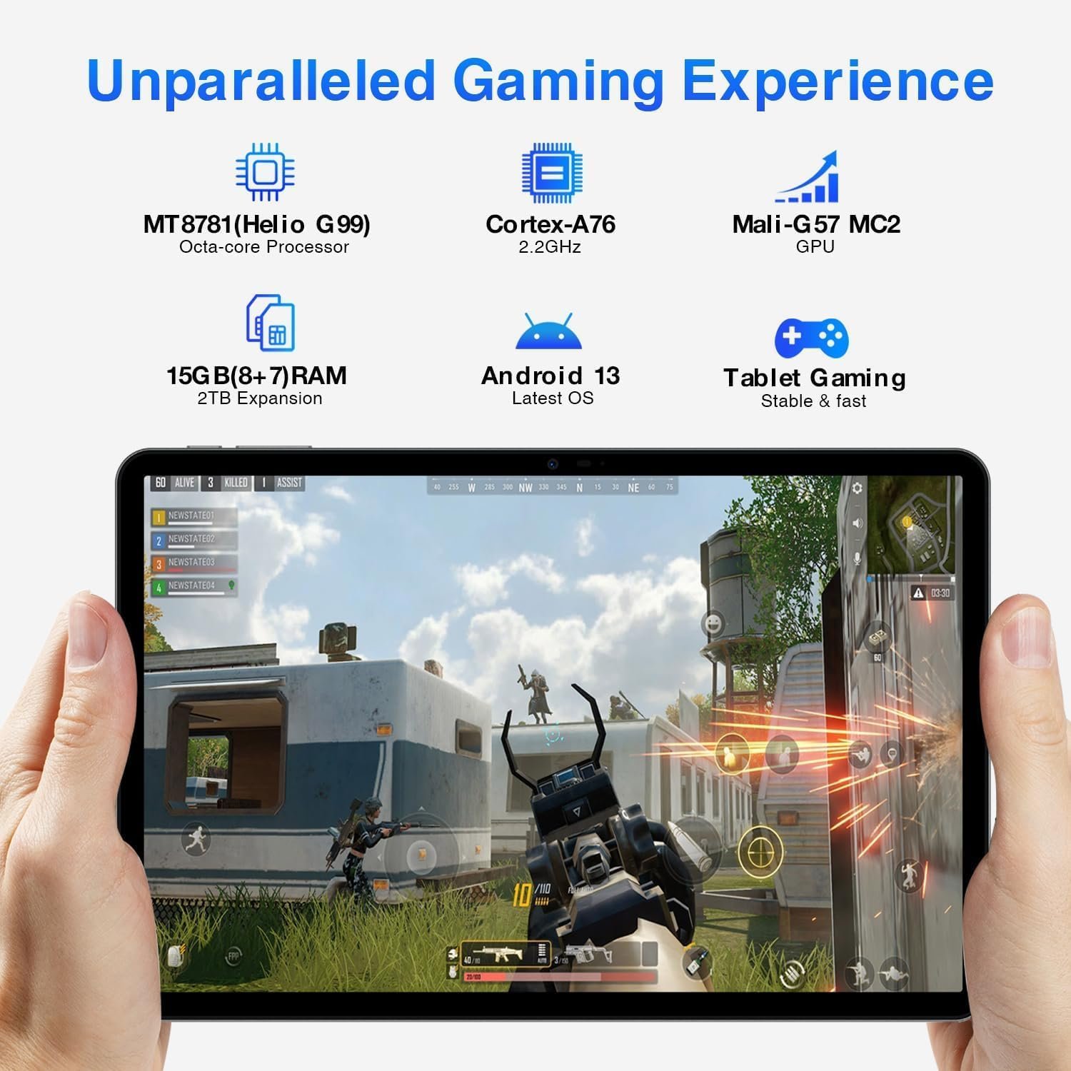 Планшет 11" 2.5К DOOGEE T30 Pro 8+7/256Gb 4G 2-SIM 8 ядер Android 13 8580 mAh Чорно-сірий, фото №6