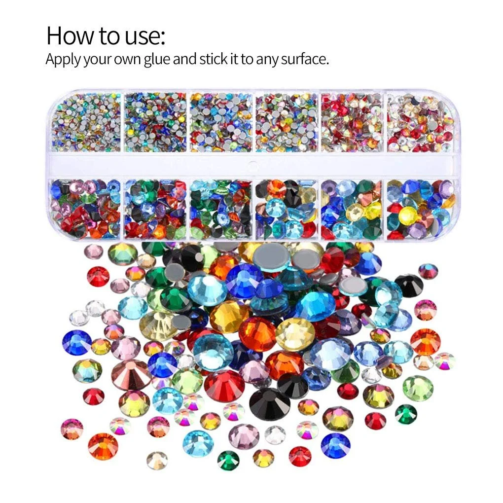 Стрази Скляні кристали Багатогранні блискучі декоративні ручної роботи 2000 шт., фото №5