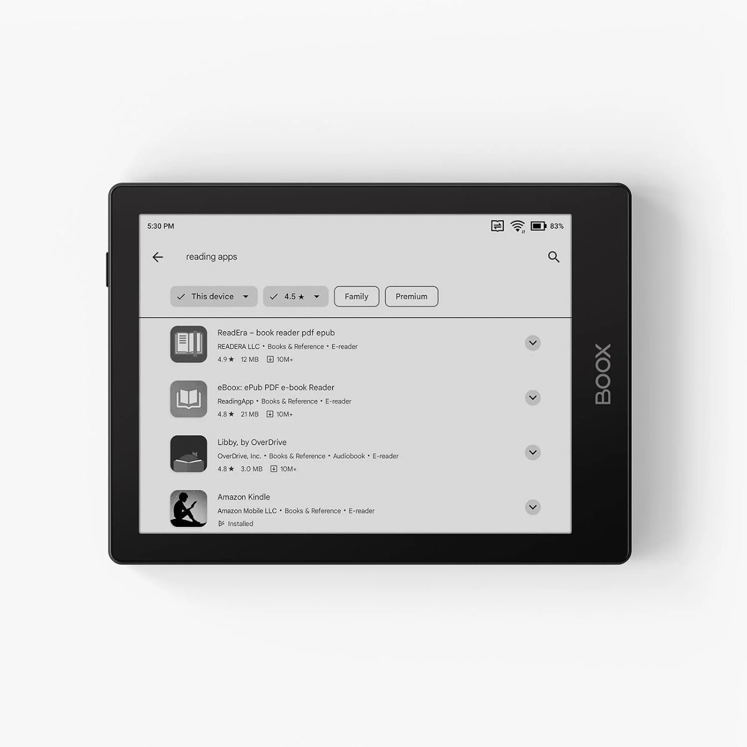 Електронна книга 6'' Onyx BOOX Go 6 2 / 32ГБ / Android 11 / Wi-Fi / Bluetooth / MicroSD / Кольоровий сенсорний E-Ink екран / 1448 × 1072 / Налаштовувана яскравість / Чорний, фото №3