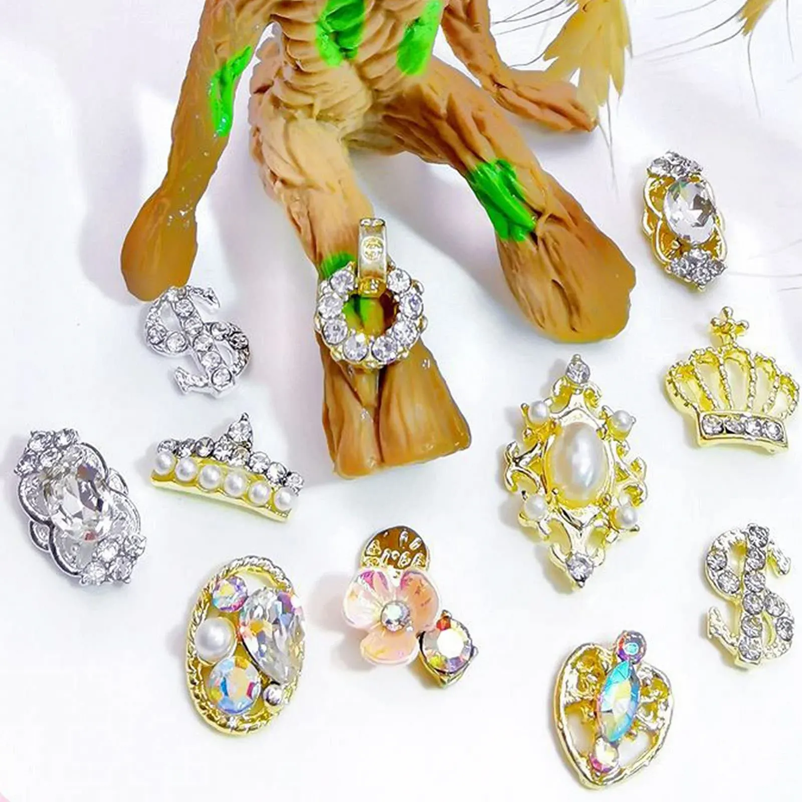 Стрази для нігтів Корона Долар Манікюр Сплав 3D Прикраси 2, фото №7