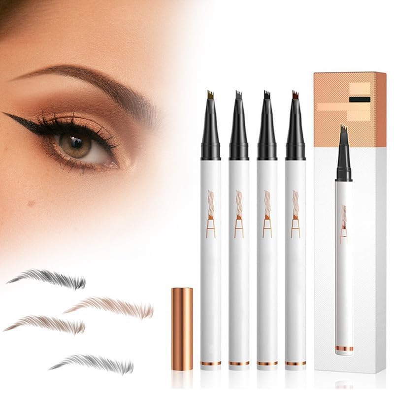 Олівець для брів Magic з 4-ма зубцями, 3D Microblading олівець для брів, стійкий, водостійкий (упаковка з 4), фото №1