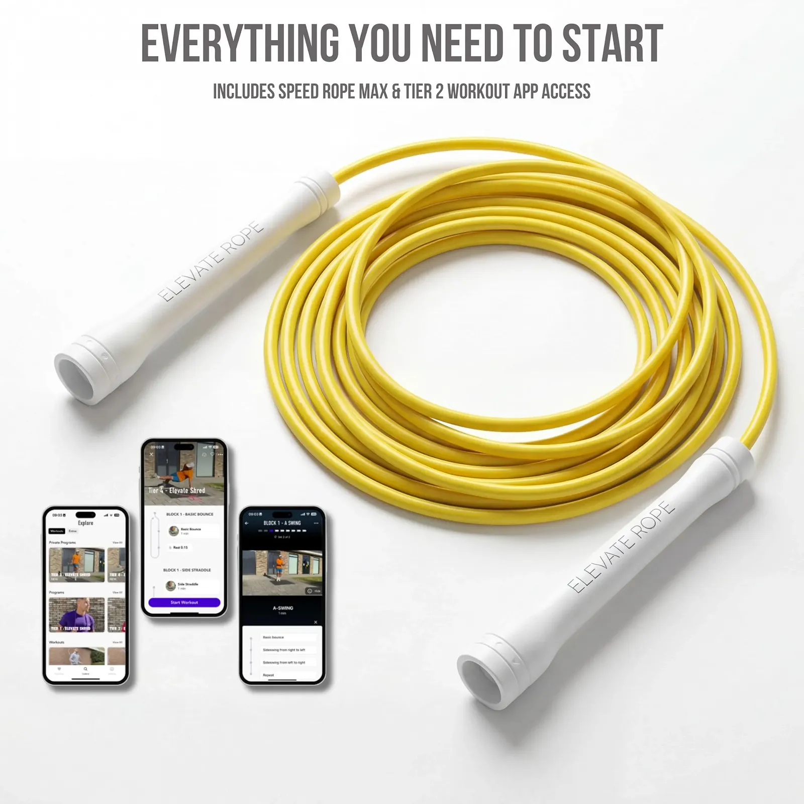 Скакалка Elevate Speed Rope MAX з PVC та нейлоновим сердечником 5 мм 3 м, фото №3 Скакалка Elevate Speed Rope MAX з PVC та нейлоновим сердечником 5 мм 3 м, фото №3