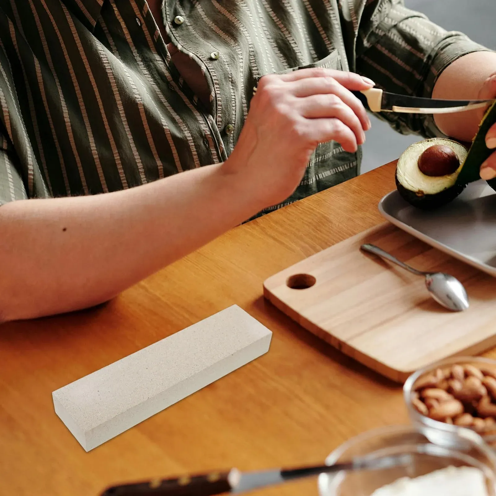 Набір точилок для ножів Healifty 3 шт. двосторонній точильний камінь грубозернистий портативний, фото №5