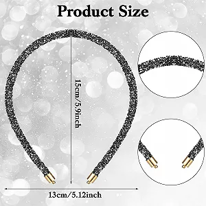Набір з 2 блискучих кришталевих обручів для волосся для жінок synthetic.ua - Фото 1
