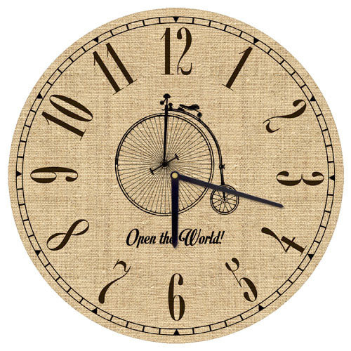 Настенные часы Presentville круглые Велосипед 36 см  CHR_O_15M081, фото №1