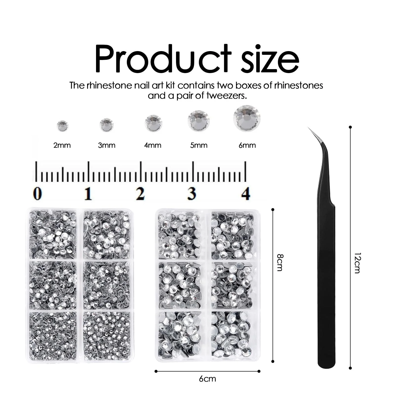 Стразы Прозрачные Плоские 6500шт, фото №2