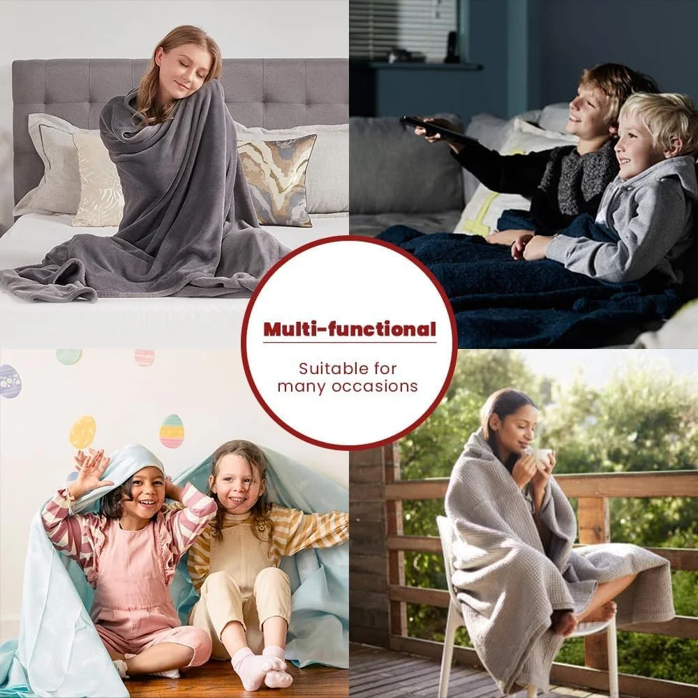 Покривало FANSU Фланелева 3D Друк Мікрофібра М'яка Тепла Плюшева для дивана та ліжка (150 x 100 см), фото №5