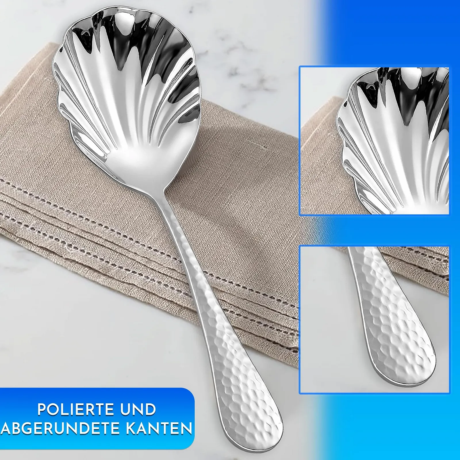 Ложка для сервировки Сталь Silver, фото №5