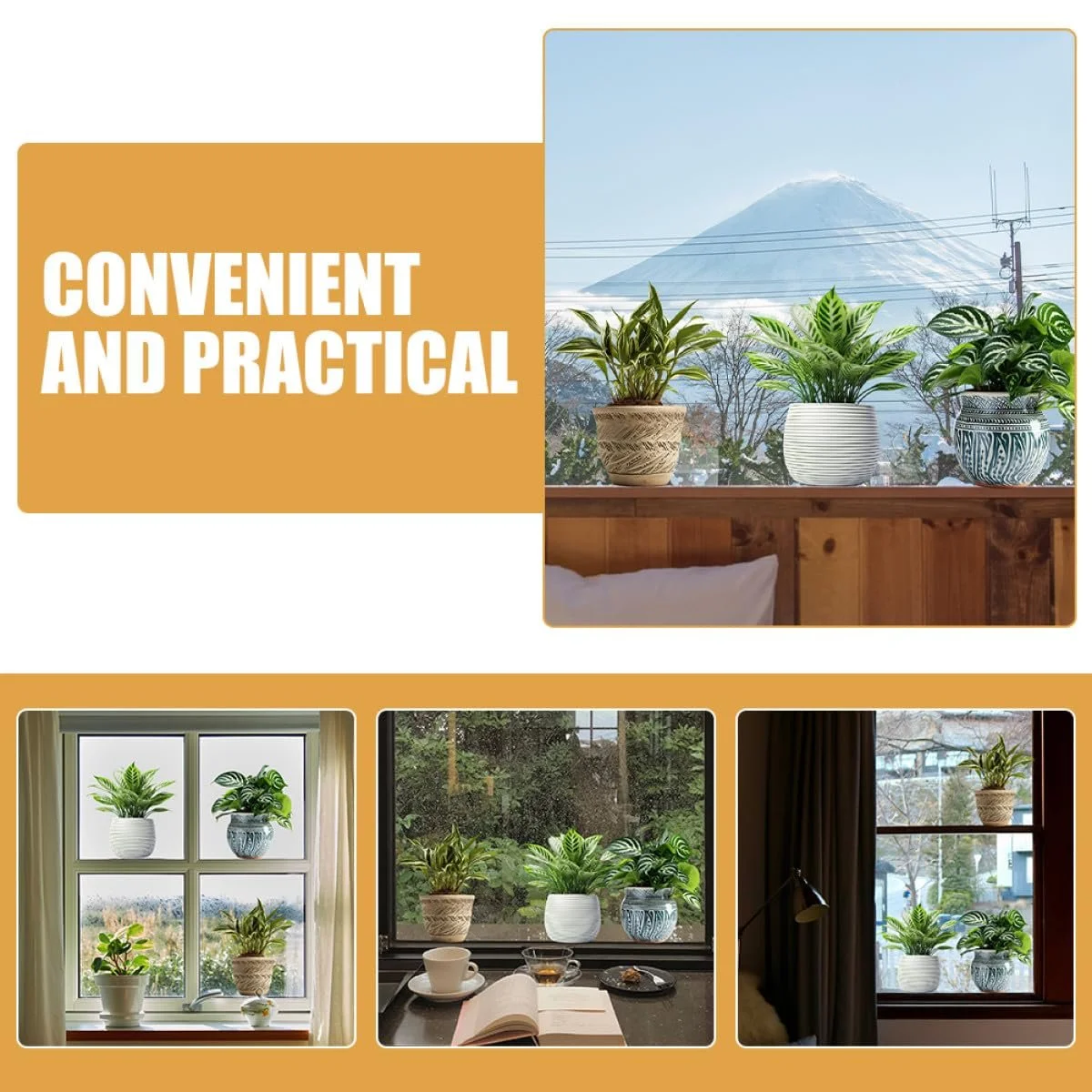 Наклейки на вікна 3 листи Рослини 30 x 30 см Самоклеючі Прозорі, фото №5 Наклейки на вікна 3 листи Рослини 30 x 30 см Самоклеючі Прозорі, фото №5