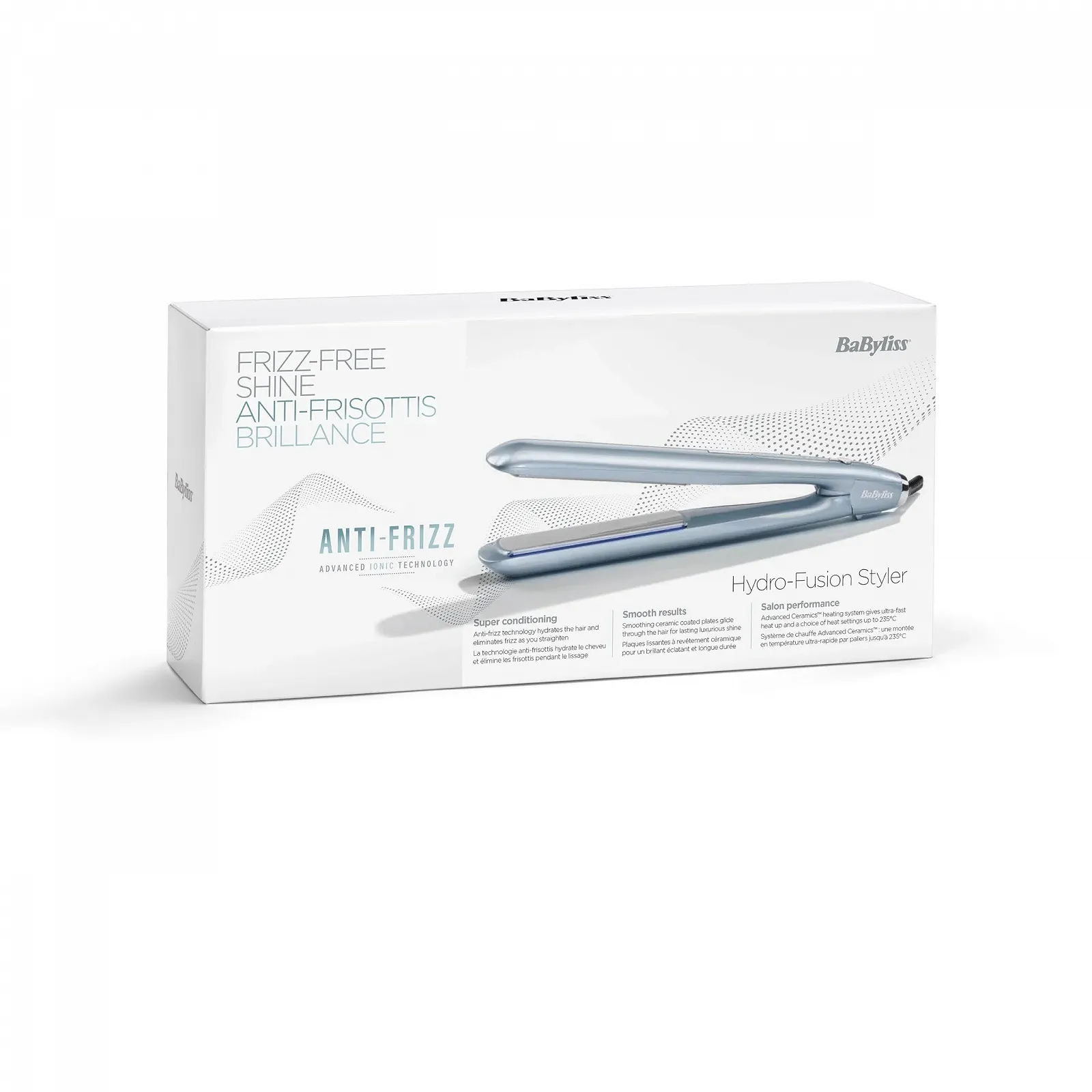 Выпрямитель для волос BaByliss Hydro Fusion ST573E 5 температурных режимов Голубой, фото №9 Выпрямитель для волос BaByliss Hydro Fusion ST573E 5 температурных режимов Голубой, фото №9