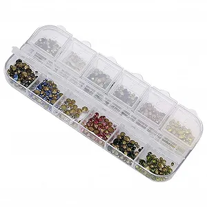 Стразы для ногтей с блестками 12 шт., DIY украшения для ногтей, инструмент для маникюра, модный и деликатный дизайн, безопасный материал смолы synthetic.ua - Фото 1