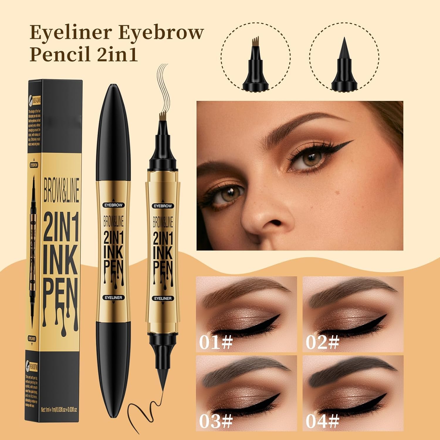 Олівець для брів iMethod Magic Eyebrow Pencil 3D Microblading 4 Tips 4 шт., фото №7 Олівець для брів iMethod Magic Eyebrow Pencil 3D Microblading 4 Tips 4 шт., фото №7