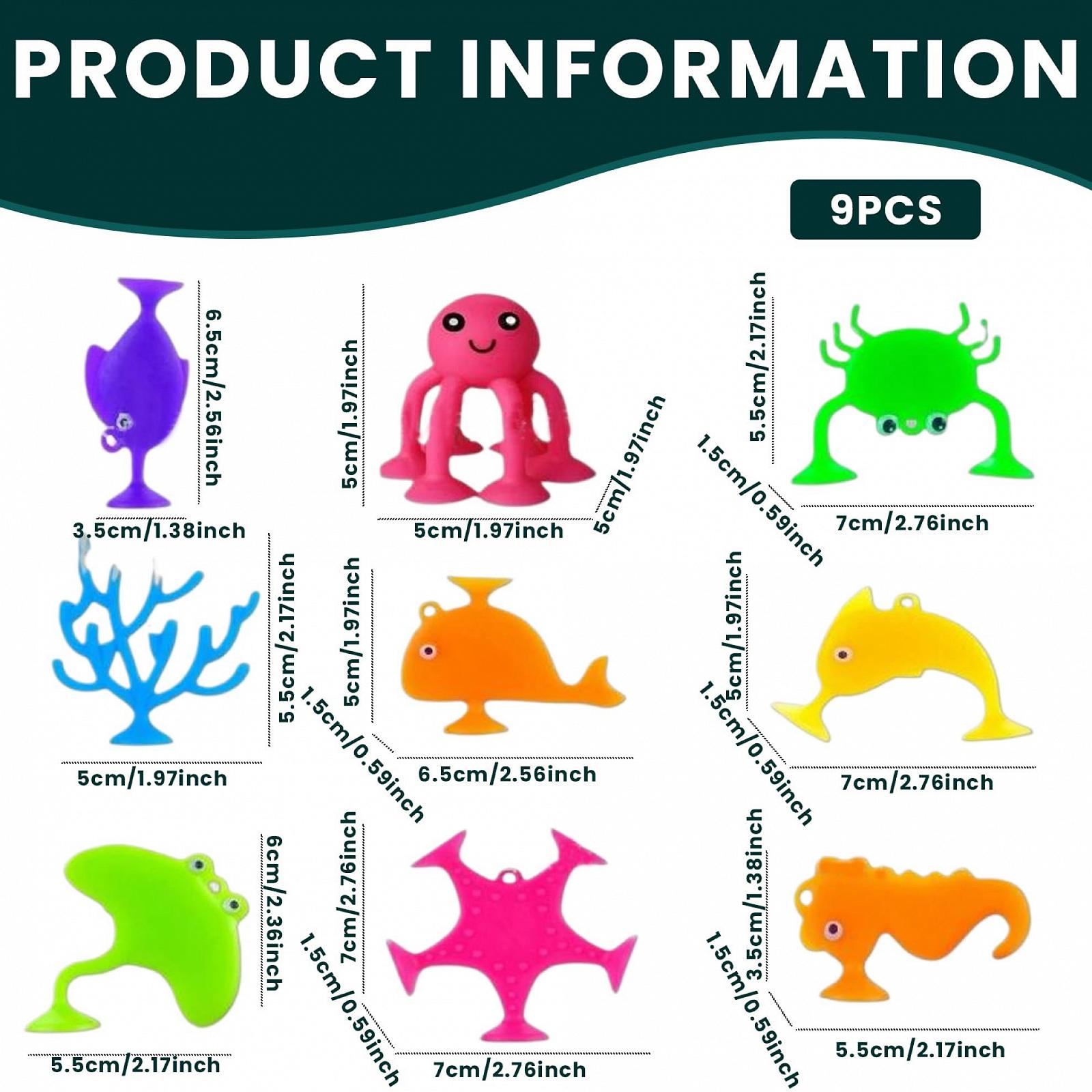 Іграшка на присосках Морські тварини, 9 шт, фото №2