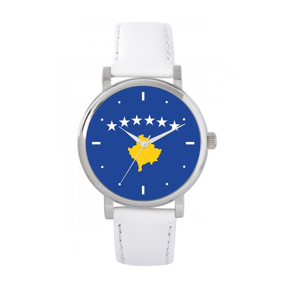 Годинник Toff London Kosovo Flag, корпус 38 мм, водонепроникність 3 ATM, індивідуальний кварцовий механізм, фото №1