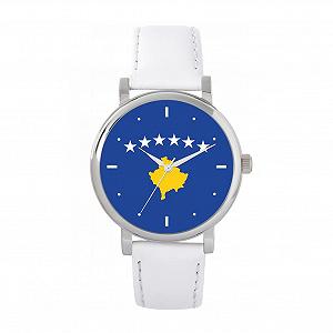 Часы Toff London Kosovo Flag, корпус 38 мм, водонепроницаемость 3 ATM, индивидуальный кварцевый механизм, роскошные - Фото 1