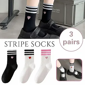 Шкарпетки тенісні Жіночі Heart 3 пари 35-39 synthetic.ua - Фото 1