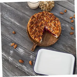 Противень для запекания прямоугольный эмалированный термостойкий synthetic.ua - Фото 1