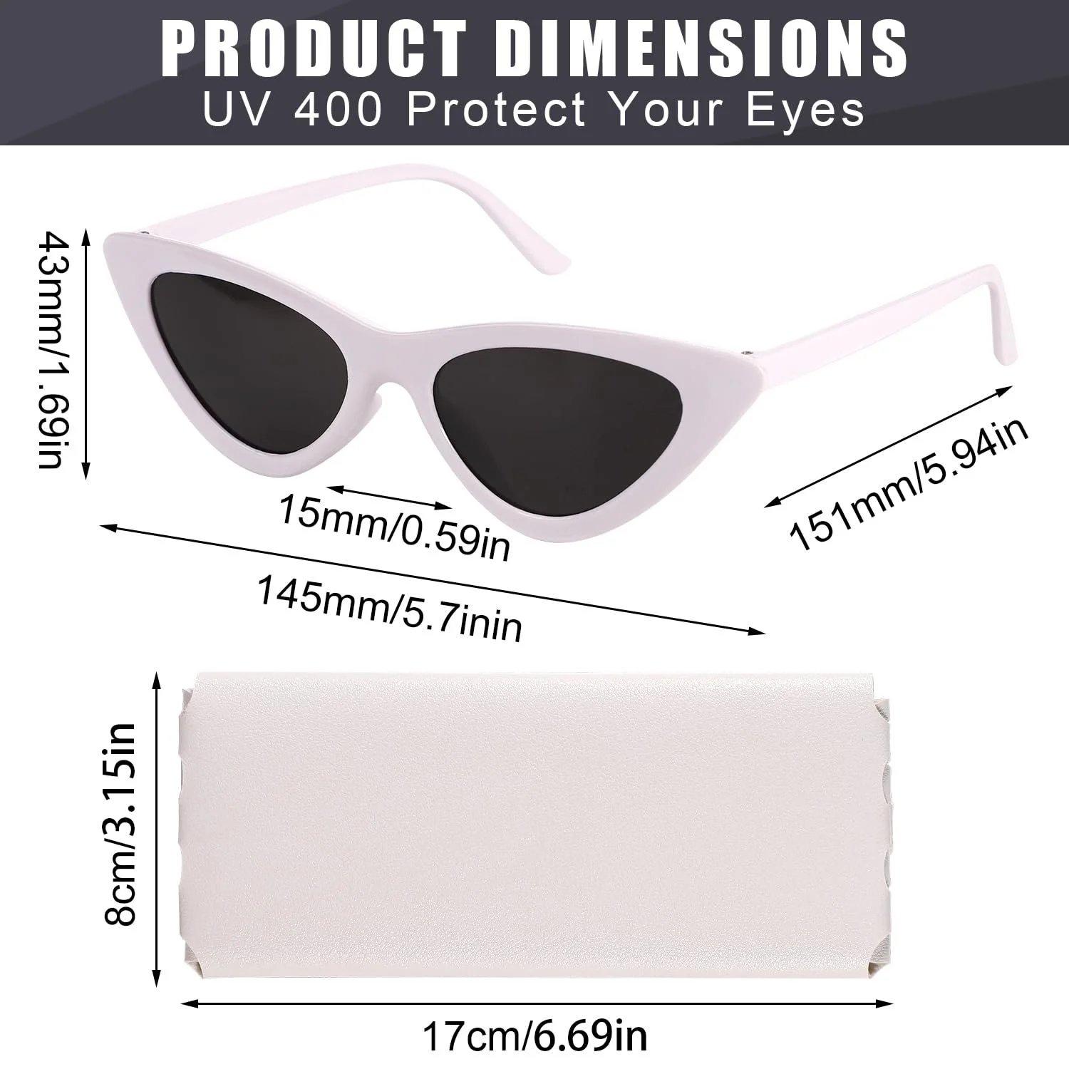 Солнцезащитные Очки Кошачий Глаз BOXOB Набор из 2 для Женщин, фото №2