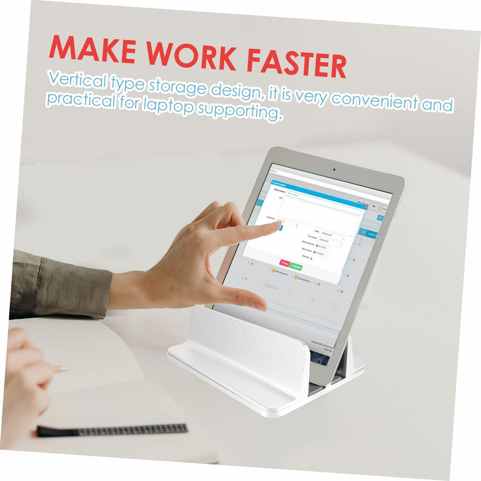 Подставка для ноутбука алюминиевая вертикальная с нескользящей силиконовой подкладкой, фото №5