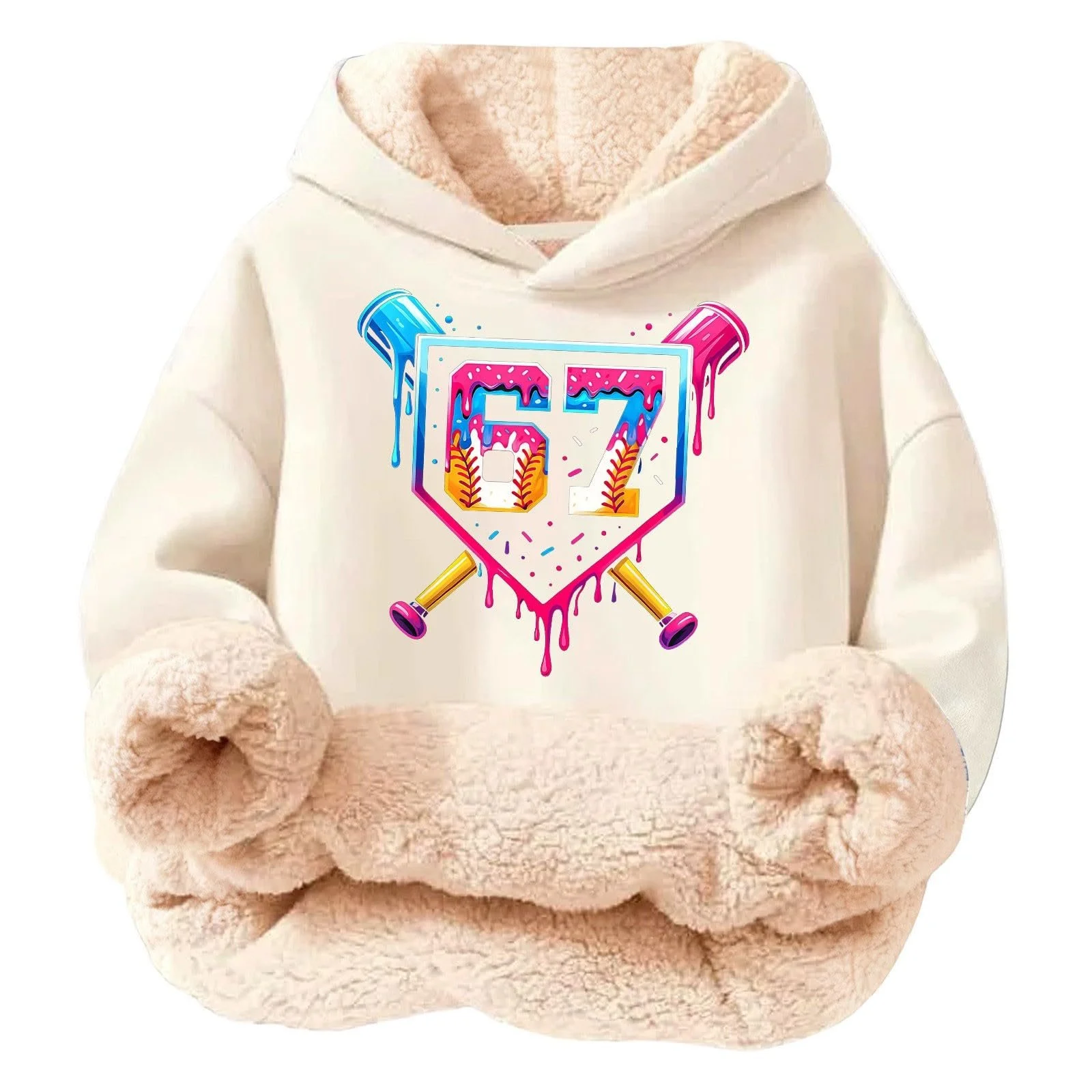 Толстовка 67 Prints, Худи для девочек, детская 140, Essentials зимний пуловер, 164 Худи, 134 158 Уютный пуловер 176 Флисовая кофта Теплые футболки 152 Спортивный костюм, фото №1