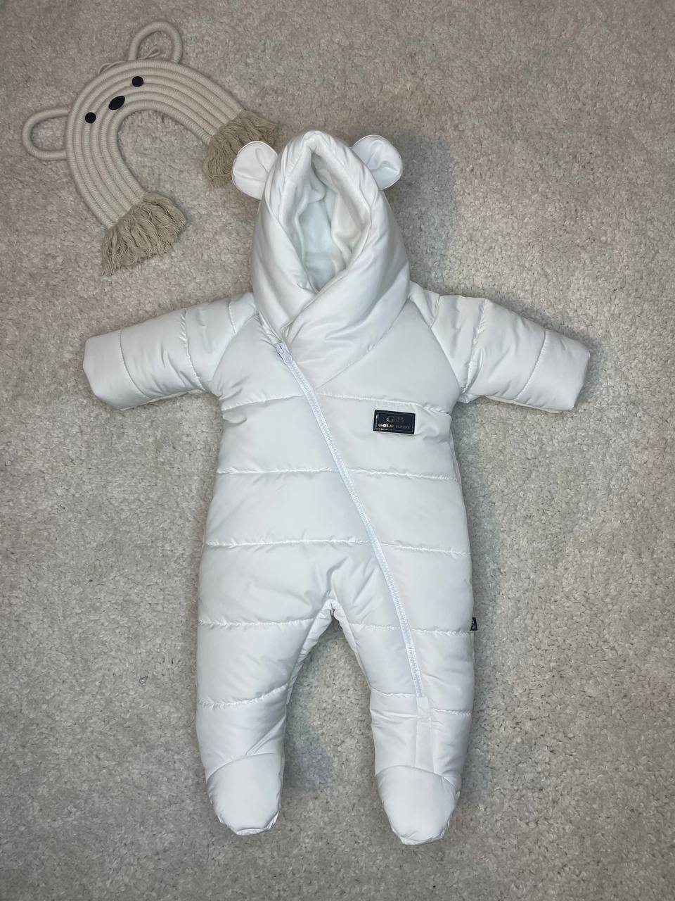 Демисезонный детский комбинезон 62, 68, 74, 80 р. белый, фото №1 Демисезонный детский комбинезон 62, 68, 74, 80 р. белый, фото №1