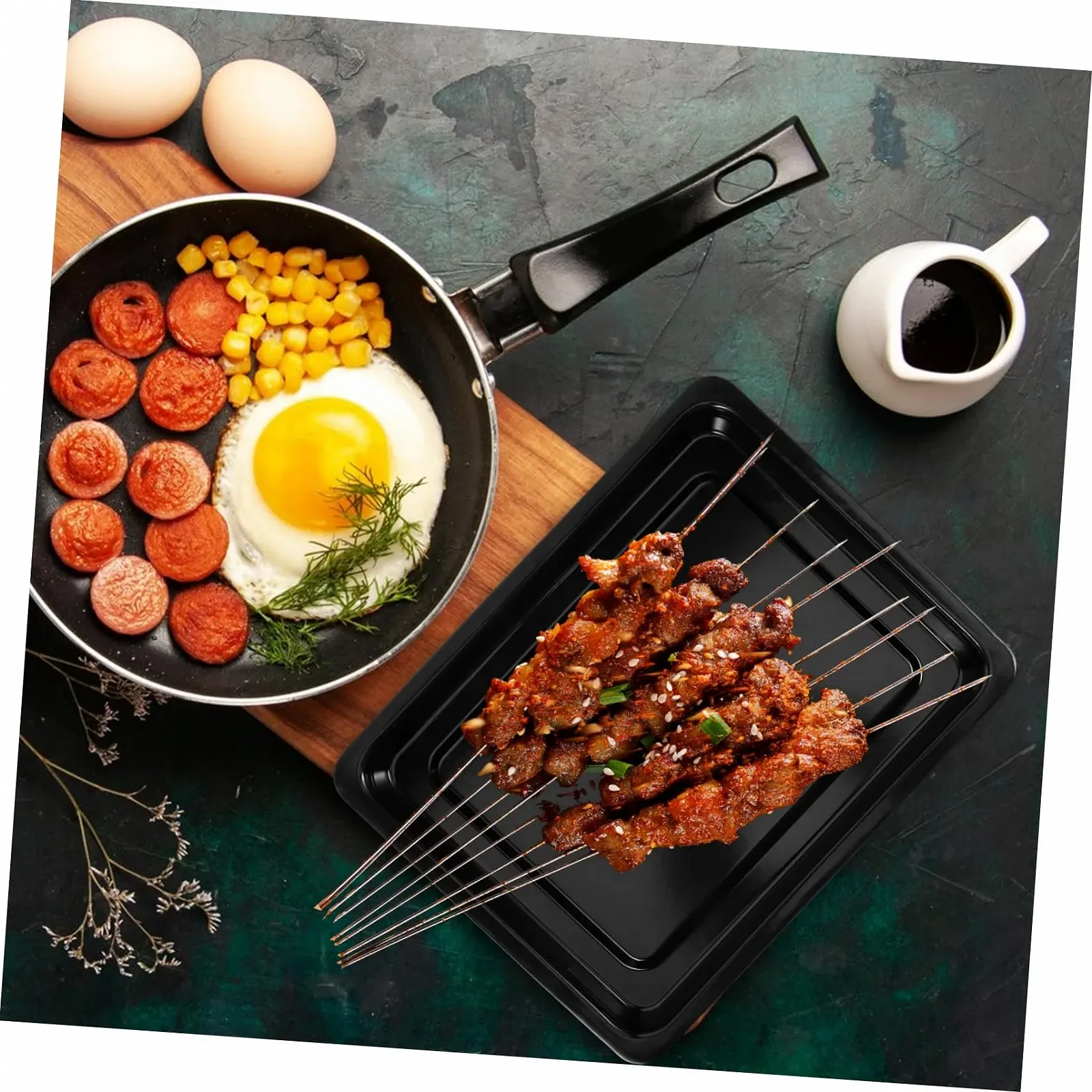 Противень для выпечки TOPBATHY прямоугольный эмалированный глубокий термостойкий белый, фото №3