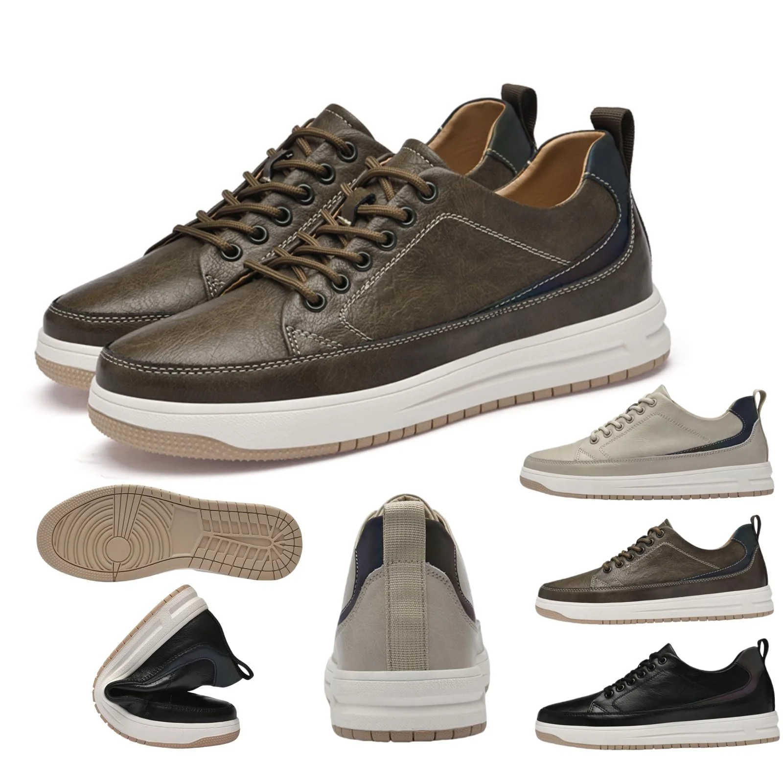 Спортивні кросівки MEIION Carlos для чоловіків, невидимо збільшують зріст, ультралегкі, 4/6/8 см, фото №1