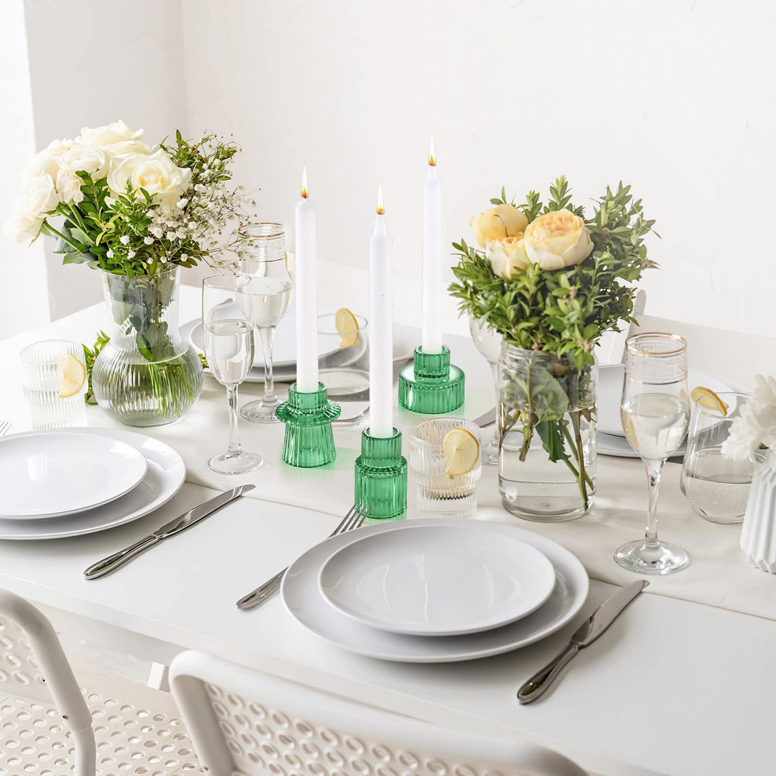 Підсвічник SPETYORT Скляний Набір з 3 Зелених, фото №6 Підсвічник SPETYORT Скляний Набір з 3 Зелених, фото №6