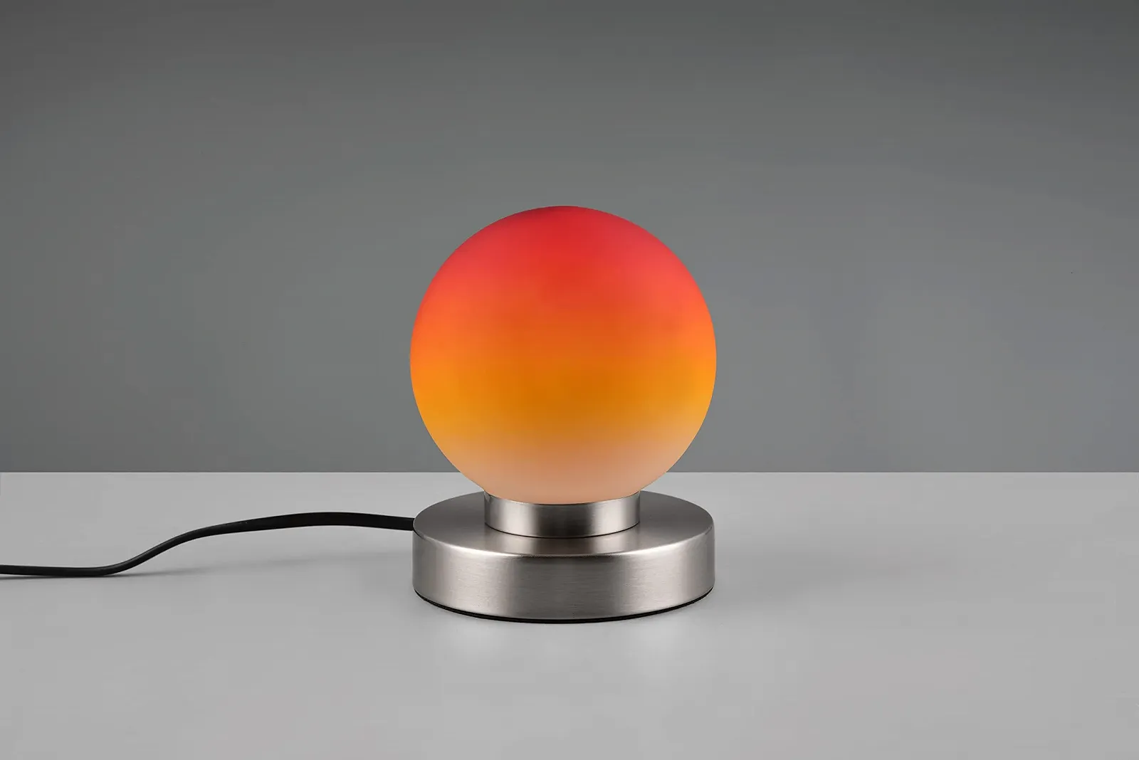 Настільна лампа Reality Leuchten Prinz II R54011018 Метал Матовий нікель Скло Помаранчевий градієнт E14 Touch, фото №2