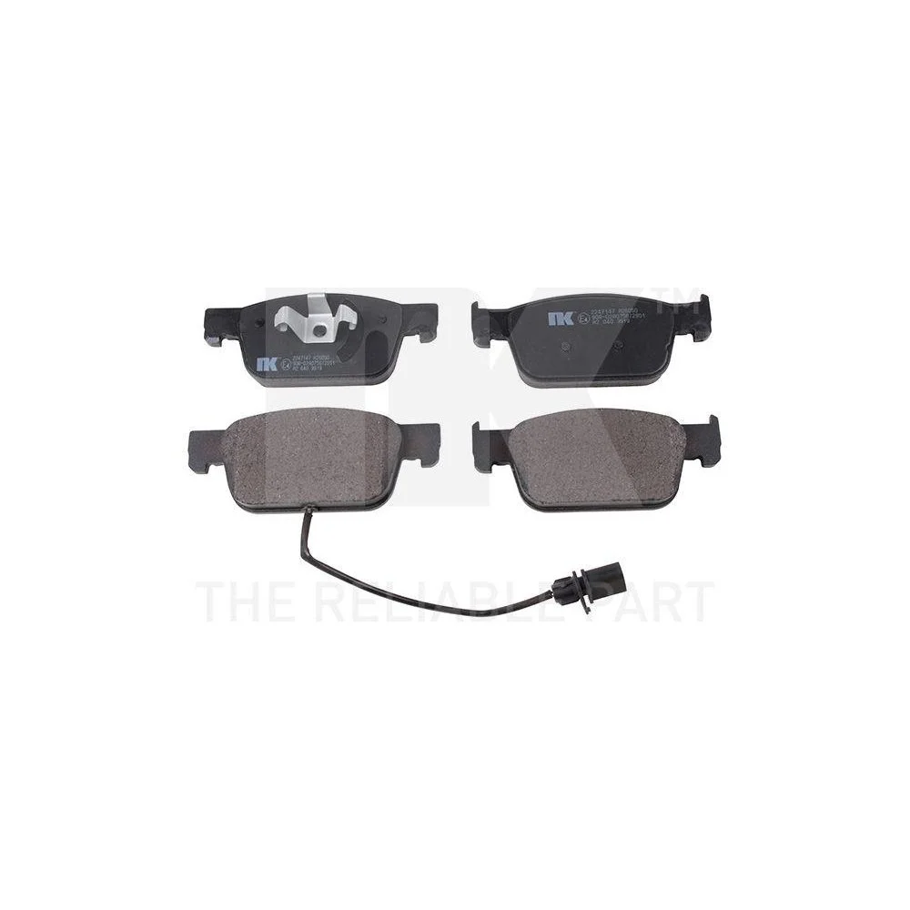 Комплект гальмівних колодок дискового гальма NK 2247147 передня вісь для AUDI, фото №1