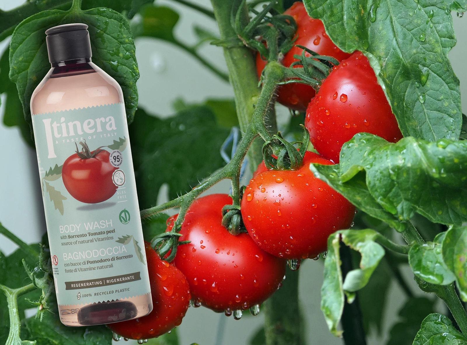 Регенеруючий гель для душу ITINERA Sorrento Tomato 95% натуральних інгредієнтів 370 мл набір з 4 шт., фото №2