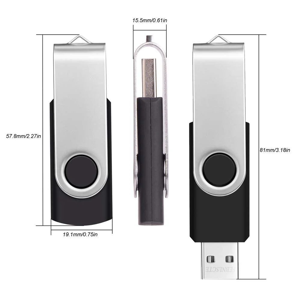 Набір USB-флеш-накопичувачів FEBNISCTE Foldable 2 GB USB 2.0 10 штук Black, фото №5 Набір USB-флеш-накопичувачів FEBNISCTE Foldable 2 GB USB 2.0 10 штук Black, фото №5