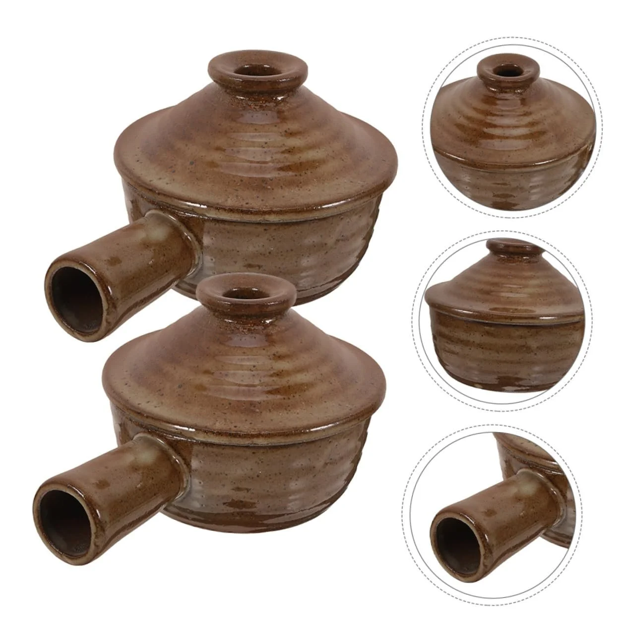 Піали для супу Ciieeo 2 шт. керамічні з кришкою та бічною ручкою жаростійкі, фото №8