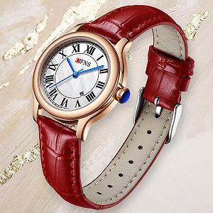 Женские Кварцевые Часы Forrader Classic Business, Ремешок из нержавеющей стали, Натуральная Кожа, Элегантные Римские Цифры, Календарь synthetic.ua - Фото 1