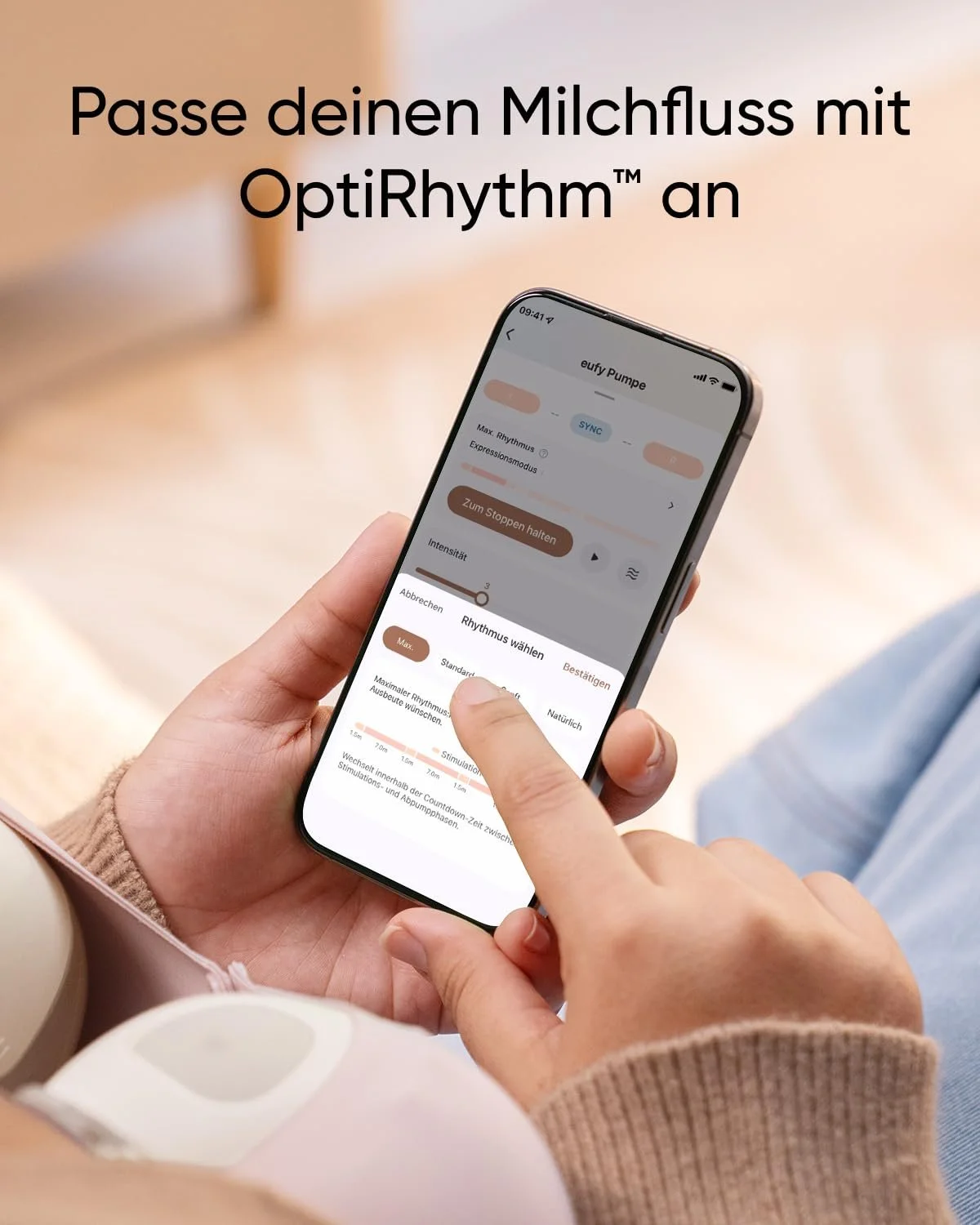 Молоковідсмоктувач Eufy Security Portable Breast Pump E10 Електричний з керуванням через додаток Регульований Smart Rhythm 17-24 мм, фото №2 Молоковідсмоктувач Eufy Security Portable Breast Pump E10 Електричний з керуванням через додаток Регульований Smart Rhythm 17-24 мм, фото №2